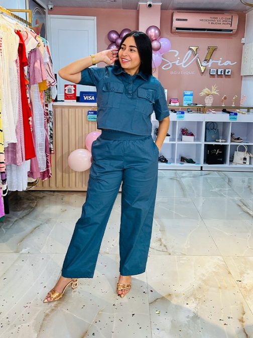 Set Turquesa Pantalón